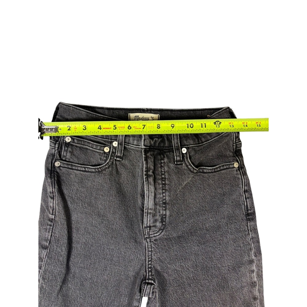Madewell‎ The Perfect Vintage Jean High Rise Tapered Leg Washed Black Size 25 - Picture 5 of 7